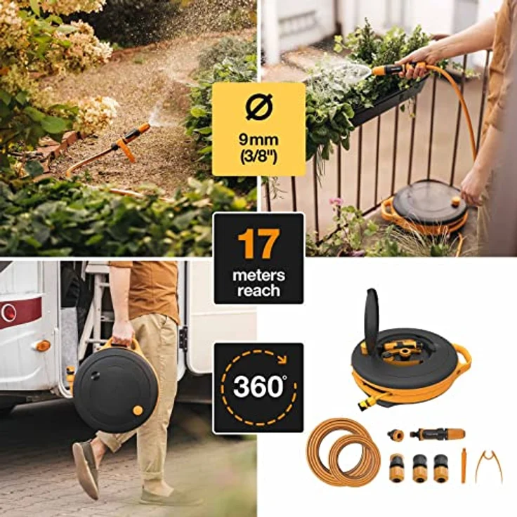 FISKARS Schlauchtrommel S 3-8 15 m 360° - 1020436 – Bild 5