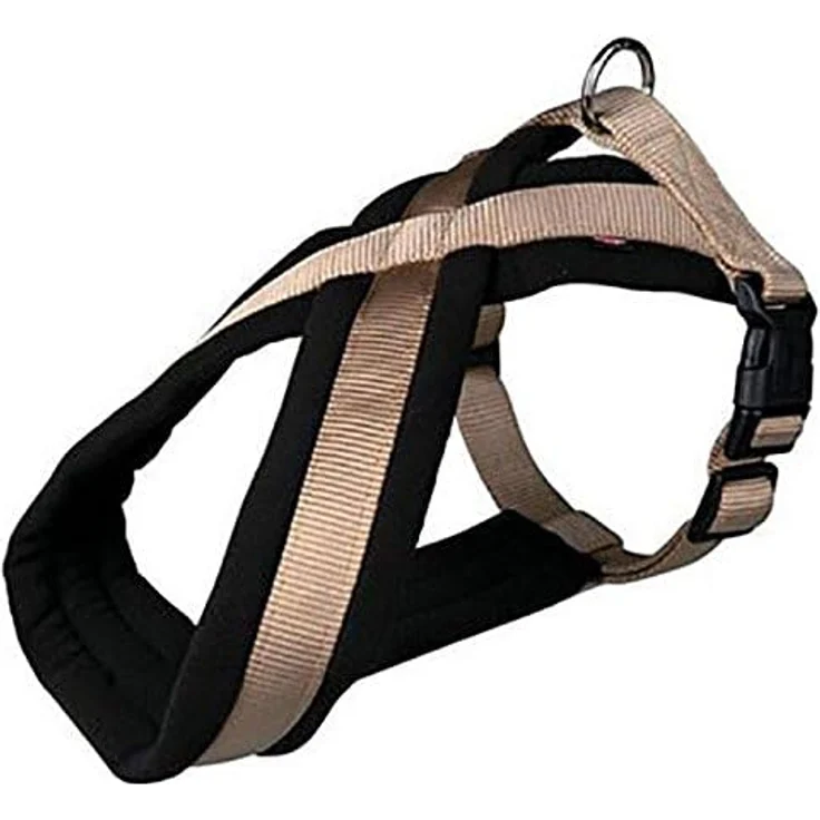 TRIXIE Premium Touren-Geschirr Größe L: Brustumfang 60–100 cm/25 mm in schwarz - sportliches Hundegeschirr mit angenehmer Vliespolsterung, stufenlos verstellbar - für große Hunde, 204101 – Bild 3