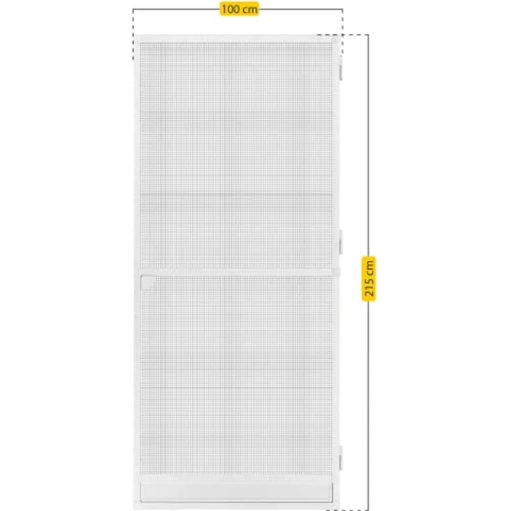 Schellenberg 70093 Fliegengitter Balkontür, Insektenschutz Tür Premium, Aluminium Rahmen, Fiberglas-Gewebe, 100 x 215 cm, weiß – Bild 5
