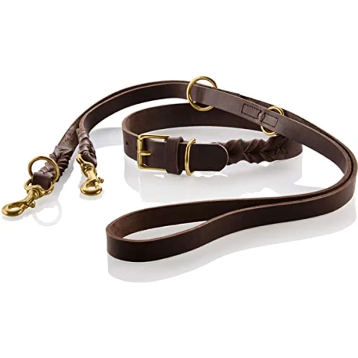 Hunter Hunde-Halsband Sansibar Solid dunkelbraun M-L – Bild 5