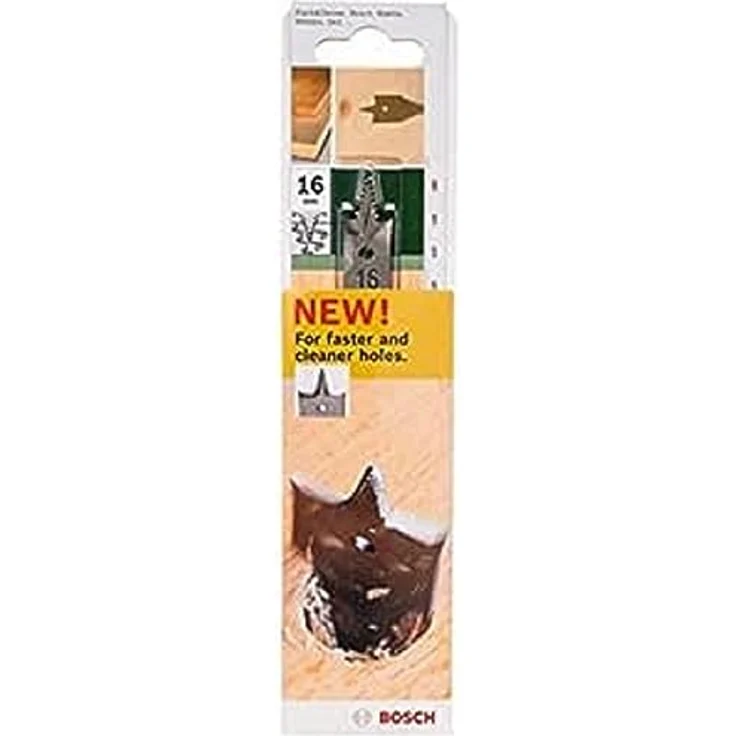 Bosch DIY Flachfräsbohrer Self Cut, 16 mm mit 1/4"-Sechskantschaft, für Weich- und mittelhartes Holz, selbstzentrierende Gewindespitze – Bild 1