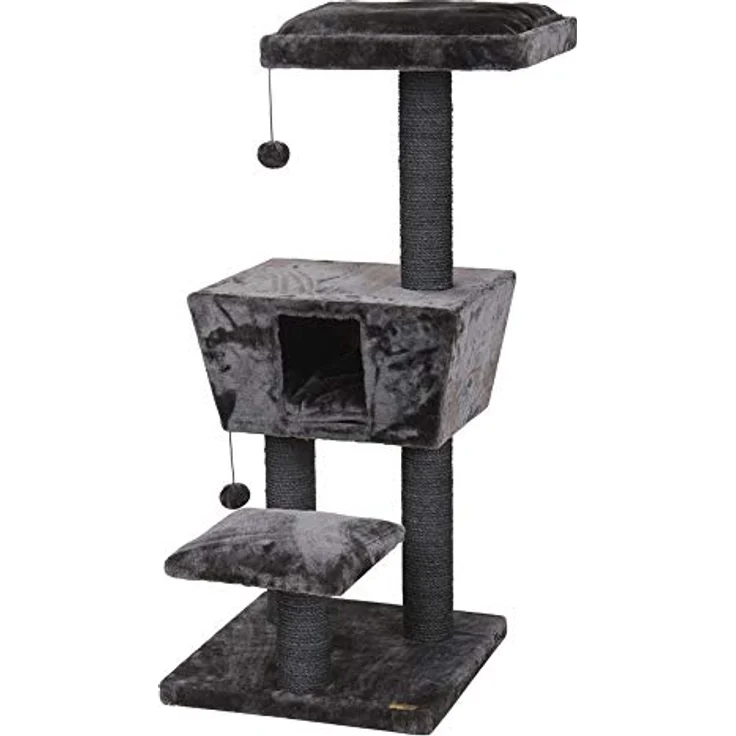Europet Bernina 431422458 Katzenmöbel New Jersey, 48 x 48 x 114 cm, grau – Bild 1