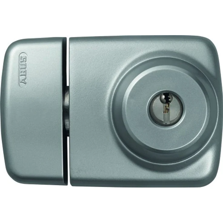 ABUS 589218 7525 S Tür-Zusatzschloss mit Innen- und Außenzylinder für schmale Rahmenprofile, silber – Bild 1
