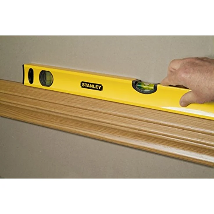 Stanley Wasserwaage Klassik (80 cm Länge, horizontale-vertikale Libelle, Schockabsorber, Genauigkeit ±0.5mm-m) STHT1-43104 – Bild 4