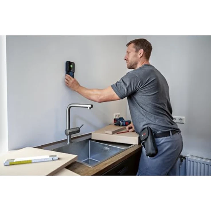 Bosch Professional GMS 100-23, Leitungsortungsgerät mit IP54 Schutz, Markierungsloch für Metall und stromführende Kabel – Bild 9