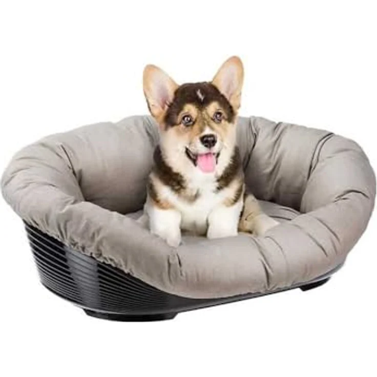 Ferplast Hundebett Sofa' 6, Kunststoffkorb mit waschbarem gepolstertem Kissen, 73 x 55 x h 27 cm, für Hunde und Katzen – Bild 5