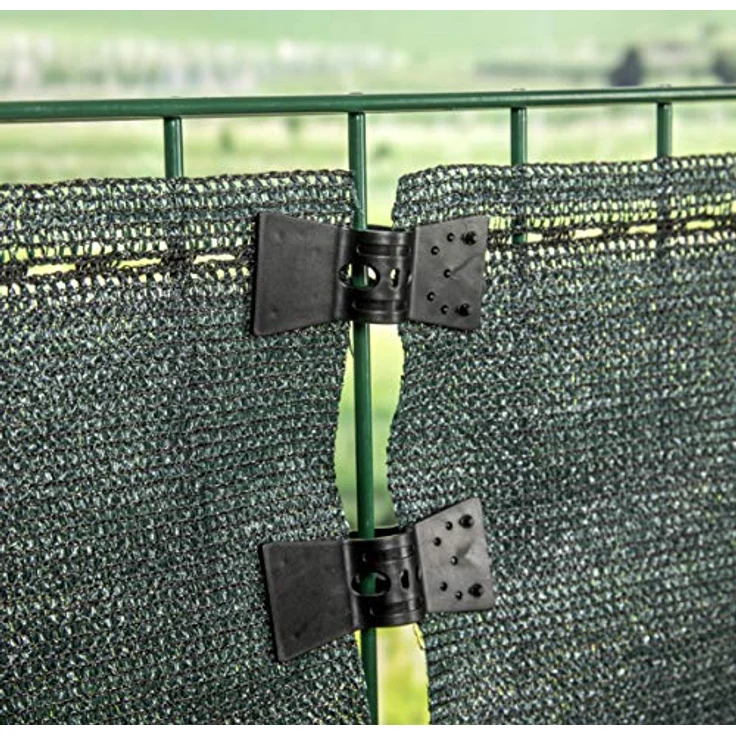 Windhager Zaunblende Screenex Classic, Sichtschutz, Windschutz für Garten und Balkon,Dunkelgrün, inkl. 12 m Befestigungsschnur, 0,8 x 5 m, 180 g-m², 06150 – Bild 5