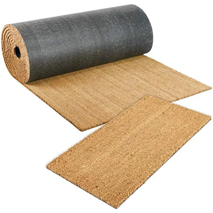Anro Kokosmatte Fußmatte Abstreifer Abtreter viele Größen und Höhen Naturprodukt Rollenware Dicke 26mm Größe 30x100cm – Bild 2