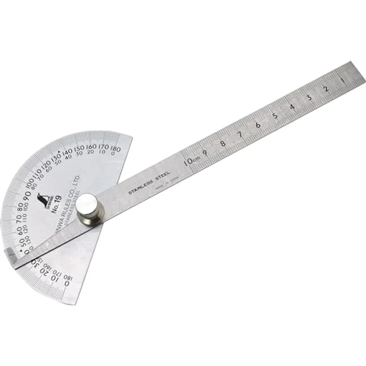 Famex Winkelmesser 62480 Shinwa, Gradmesser 90° mit 10cm Länge, robust und benutzerfreundlich, Made by Shinwa – Bild 3