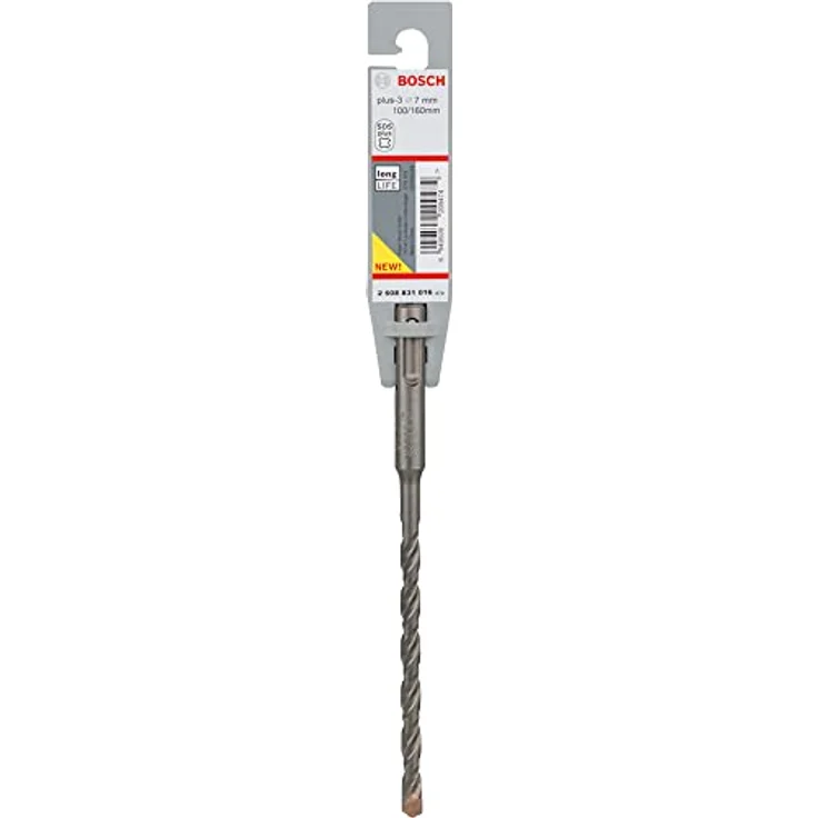 Bosch Hammerbohrer plus-3, 7x100x160mm, SDS plus-3, langlebig mit Dura-Design und Carbide-Mischung – Bild 2