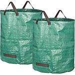GardenMate 2X 272l Gartensack Laubsack Gartenabfallsack stabil - Gartensäcke für Gartenabfälle - Laubsäcke Rasenschnitt - Grünschnittsäcke faltbar, groß, robust aus Polypropylen-Gewebe 150GSM
