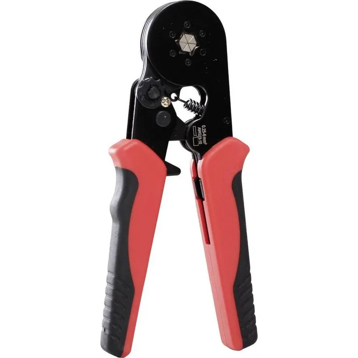 TRU COMPONENTS Crimpzange Aderendhülsen-Crimpzange I Sechskantpressklaue, automatische Einstellung, ergonomischer Griff, 0,25-6 mm²