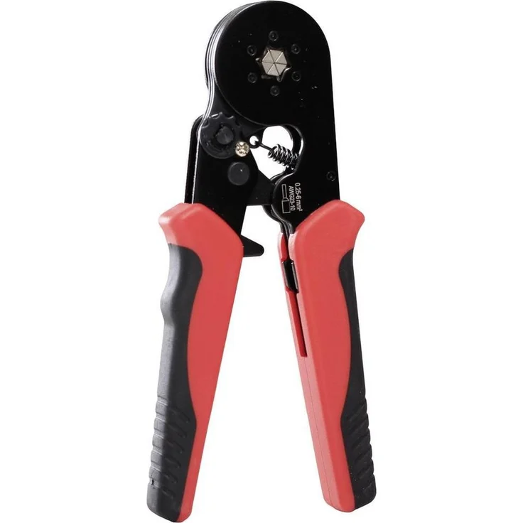 TRU COMPONENTS Crimpzange Aderendhülsen-Crimpzange I Sechskantpressklaue, automatische Einstellung, ergonomischer Griff, 0,25-6 mm²