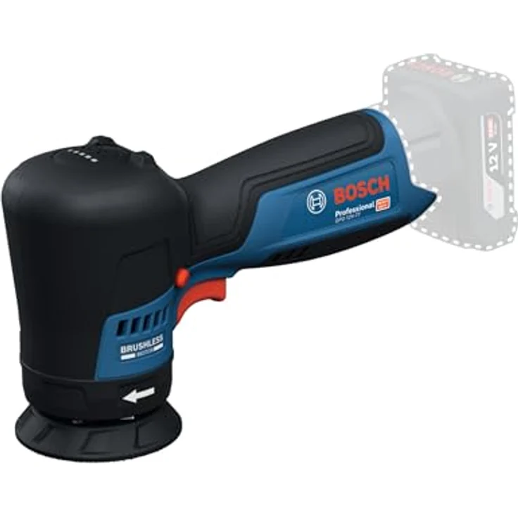 Bosch Professional GPO 12V-77, Akku-Polierer mit 77 mm Klett-Stützteller und Polier- und Scheuerschwamm, bürstenloser Motor, kompaktes Design – Bild 1