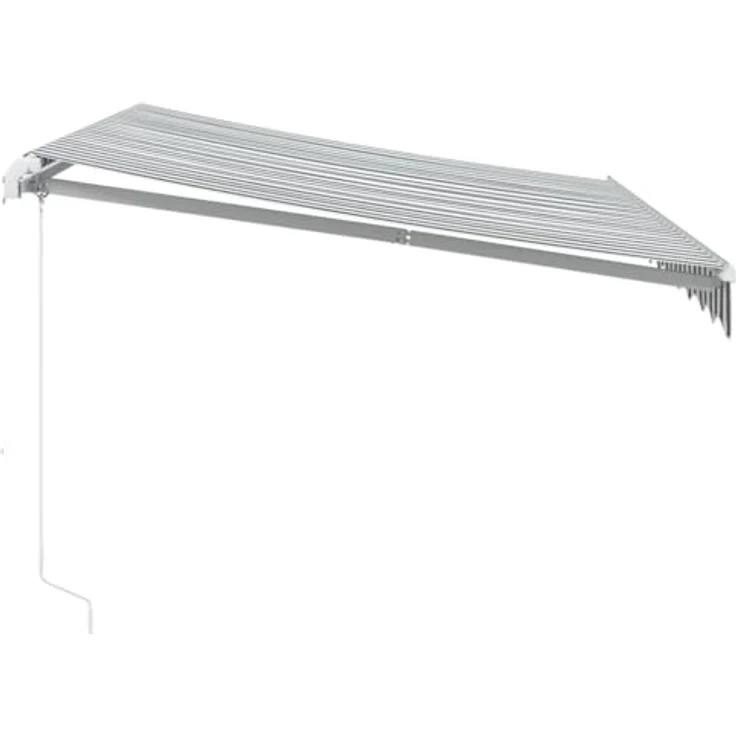 vidaXL Markise mit LED-Beleuchtung Manuell Anthrazit & Weiß 300x250 cm, Wasserfester Stoff, Einfach zu bedienen, Vielseitige Einsatzmöglichkeiten – Bild 5