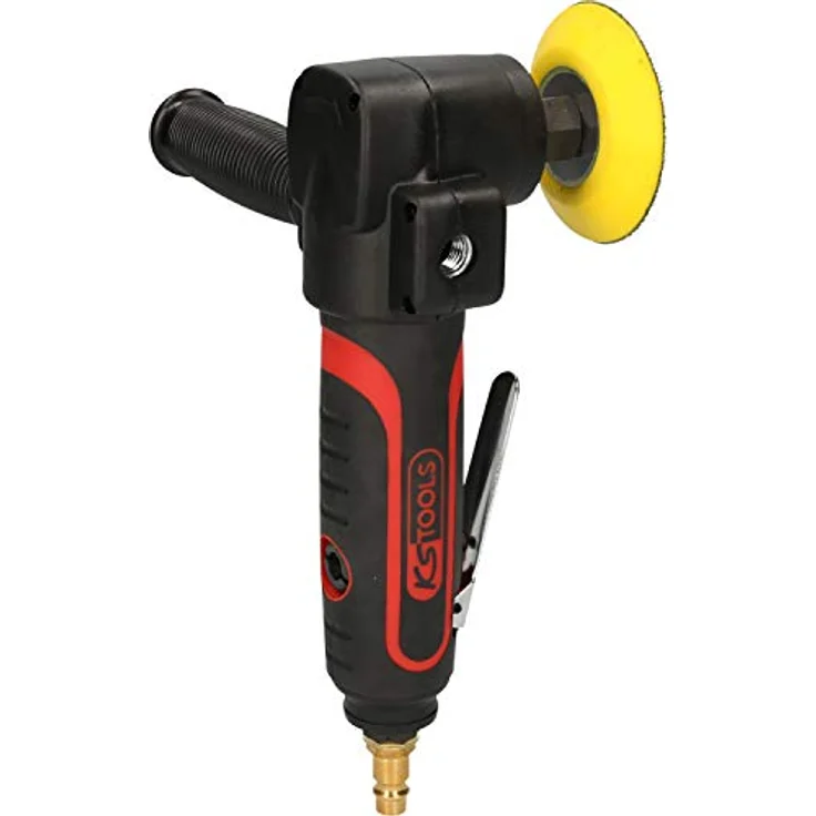 KS Tools Poliermaschine, 1/4" Druckluft-Polierer mit abgewinkelter Ausführung, 3000 max. U/min (Blau) – Bild 4