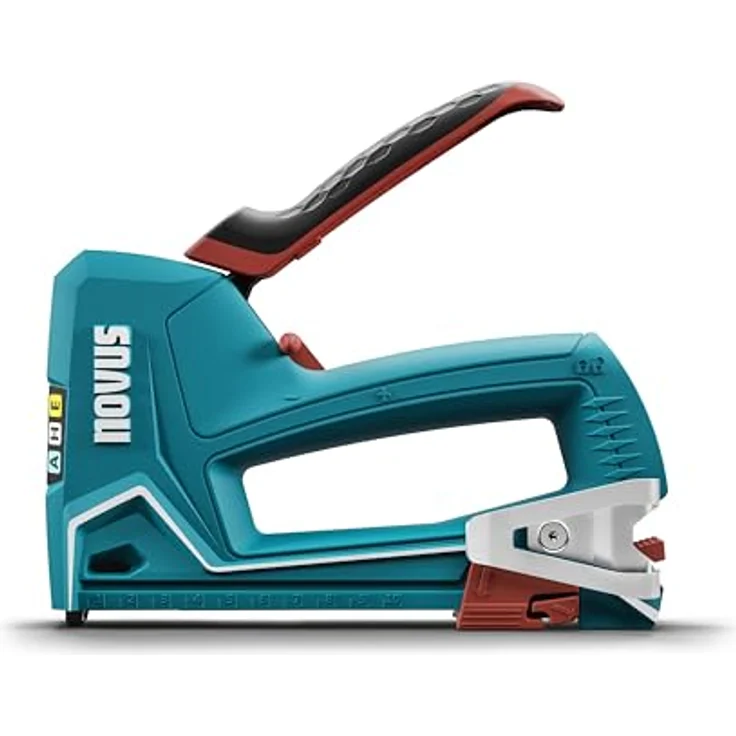 Novus Tools Handtacker J-50 Set + 1800 Feindrahtklammern A Typ 53 - Profi-Tacker zur Befestigung von Geweben, Stoffen und Zierleisten - für Nägel 16 mm und Feindrahtklammern 6-14 mm – Bild 2