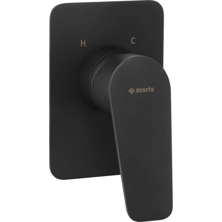 TRIZERATOP Duscharmatur Unterputzmontage, Einhebelmischer mit Nero-Beschichtung aus hochwertigem Messing, Durchflussklasse S