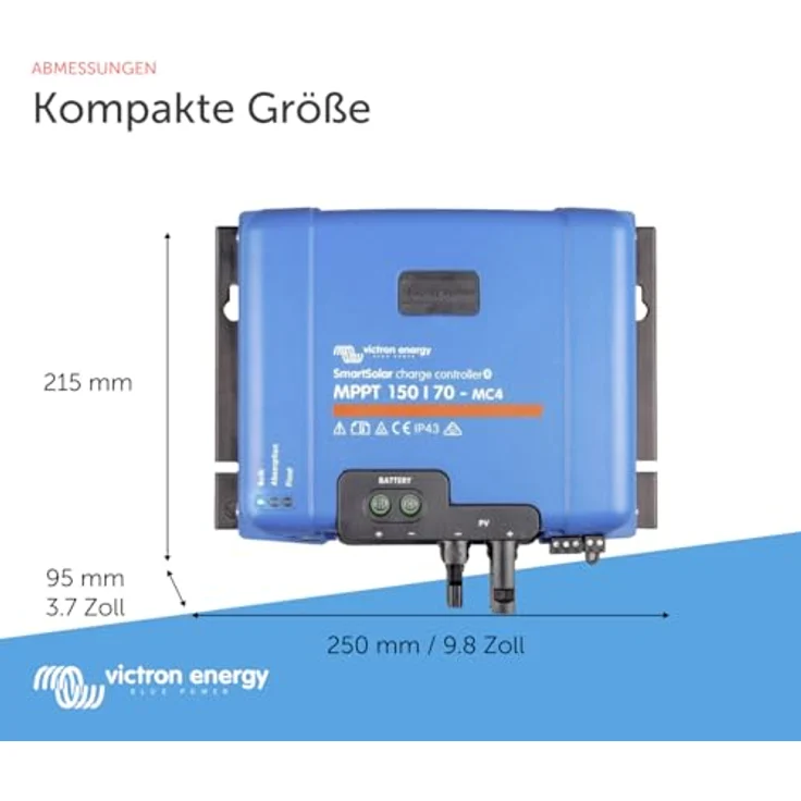 Victron Energy BlueSolar MPPT MC4 Solar Laderegler - 150V 70 Amp 12/24/36/48-Volt, Bluetooth-Funktion für Fernüberwachung – Bild 4