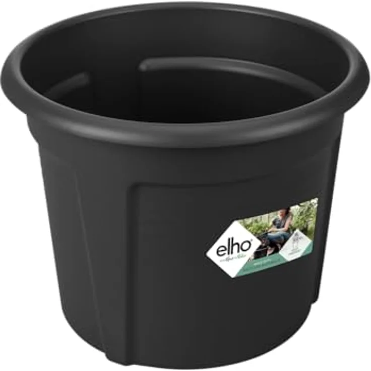 elho Green Basics Kartoffeltopf 33 - Blumentopf für Außen Züchten Und Ernten - 100% recyceltem Plastik - Ø 32.3 x H 25.7 cm - Schwarz/Living Schwarz