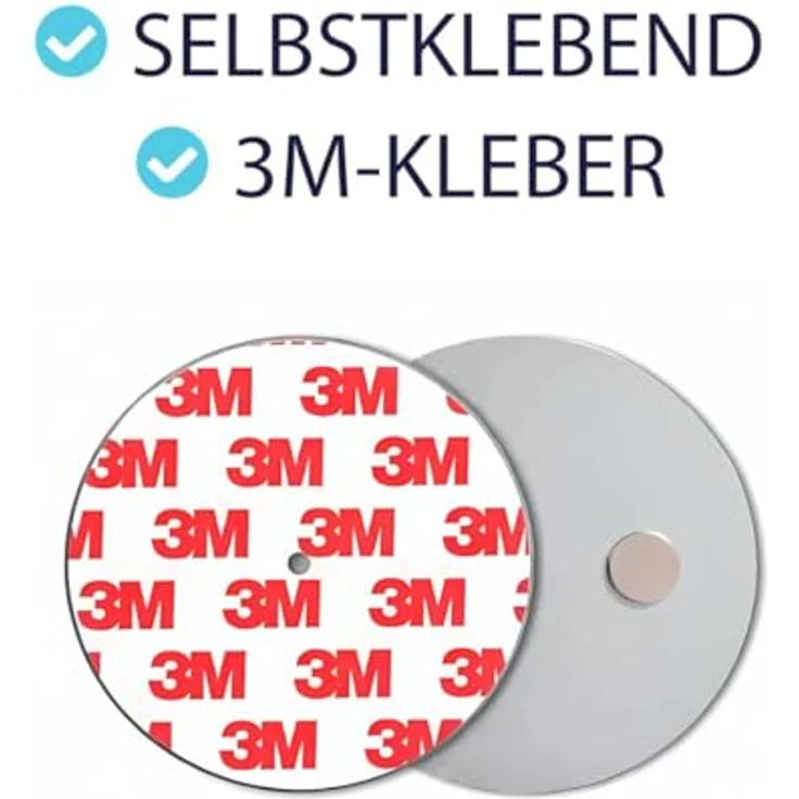 König Design Rauchmelder Magnethalter 20 Stück Selbstklebende Magnethalterung für Rauchmelder Ø 70mm schnelle & sichere Montage ohne Bohren und Schrauben für alle Feuermelder und Rauchwarnmelder – Bild 2