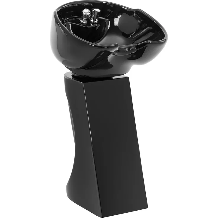 Physa Friseurwaschbecken Schwarz neigbar mit Mischbatterie und Brause