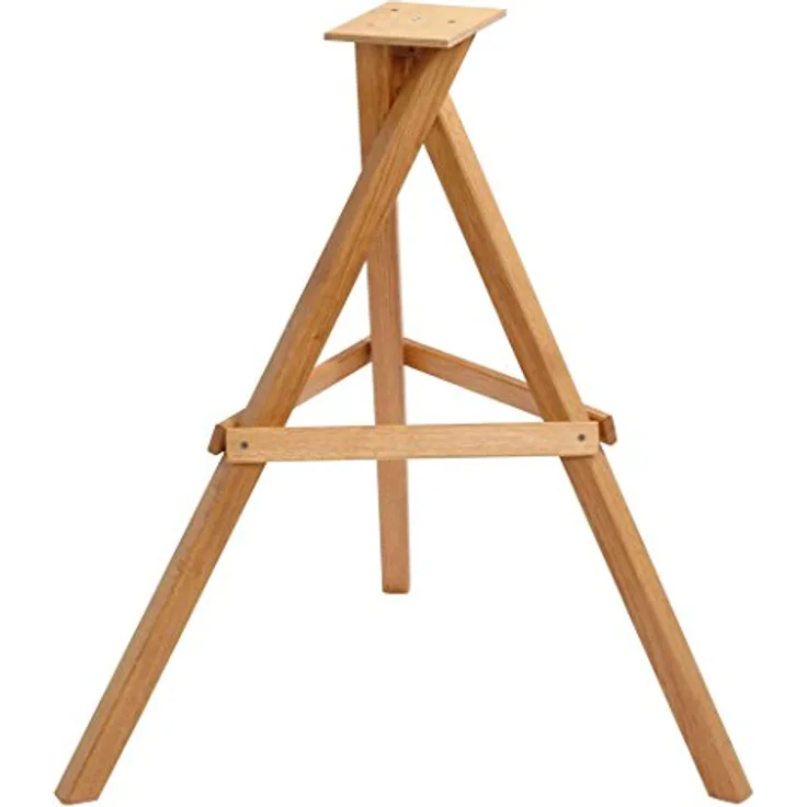 dobar® Green Label 46300e Vogelfutterhaus-Ständer - Ständer für Vogelfutterhäuser aus geöltem Eichenholz - Dreibein Futterhausständer lasiert - 60 x 60 x 90 cm - Natur