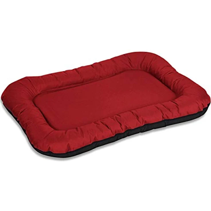 Knuffelwuff Hundebett Lucky In und Outdoor Hundekissen Hundesofa Hundekörbchen Hundekorb, Größe XL Rot – Bild 2