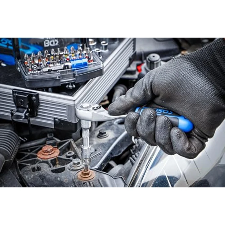 BGS TECHNIC Universal-Werkzeugkoffer 85-tlg., stabiler Hartschalenkoffer mit Chrom-Vanadium Werkzeugen und schmutzabweisender MDF-Beschichtung – Bild 2