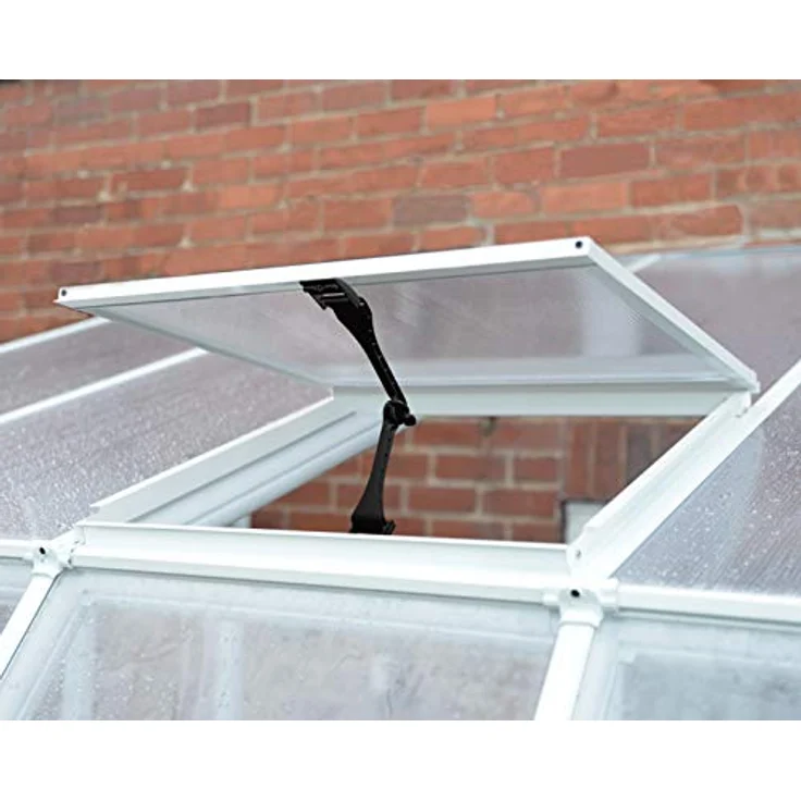 Palram - Canopia Gewächshaus Sun Room, BxTxH: 257 x 260 x 266 cm, BxLxH: 58 x 120 x 266 cm, 3 mm Wandstärke, lebenslang widerstandsfähige Wandpaneele, Alu Wintergarten Polycarbonat 2.6x2.6m, weiß – Bild 7