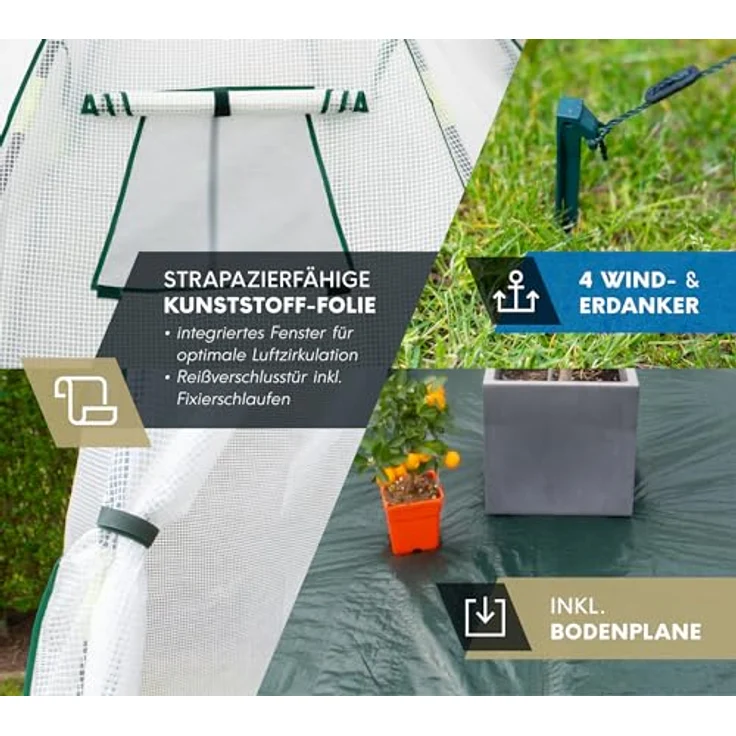 WESTMANN Überwinterungszelt Avocado | 250x250x250 cm | Pflanzenschutz & Foliengewächshaus zum Überwintern von Pflanzen – Bild 5