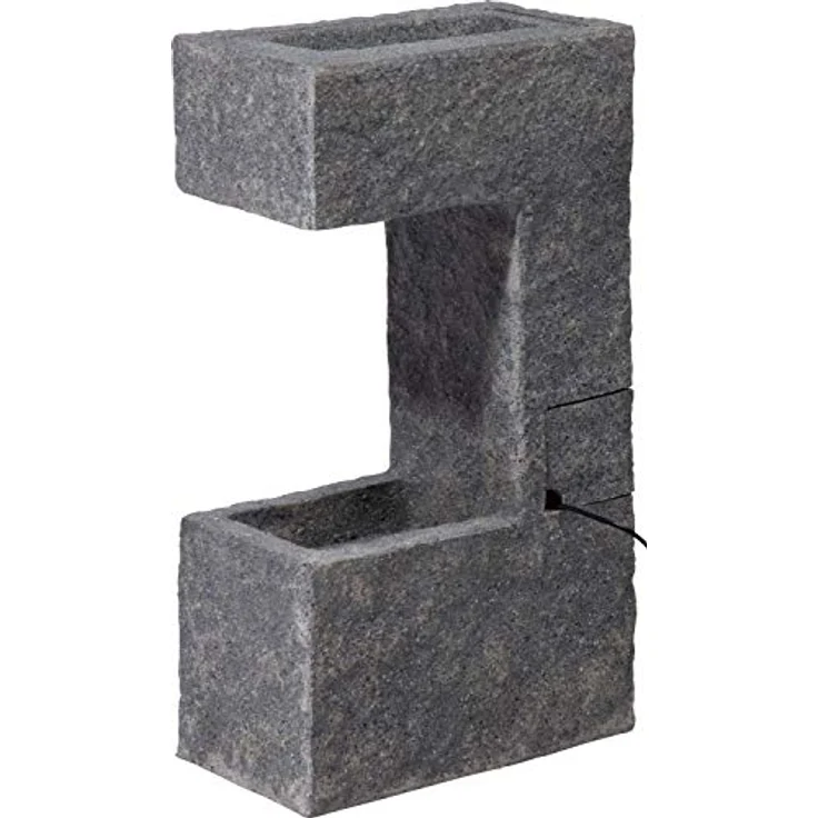 dobar® 96170e "Ceres Design Gartenbrunnen Groß | LED Beleuchtung | Outdoor Wasserfall Polyresin | Wasserspiel Kunststein | Springbrunnen für Garten/Terrasse/Balkon | 37,5 x 20,5 x 70 cm – Bild 2