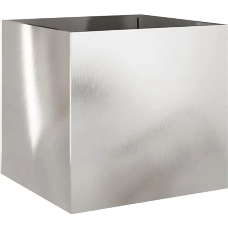 vidaXL Hochbeet Pflanzkübel Silbern 49x47x46 cm Edelstahl mit langlebigen Materialien und stabilem Rahmen – Bild 2