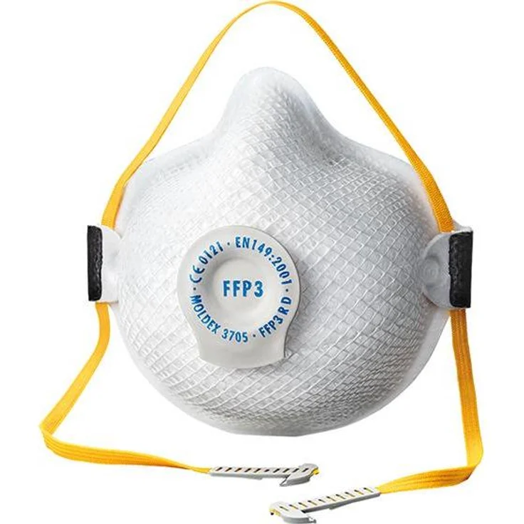 Moldex 3705, Atemschutzmaske FFP3 R D mit Klimaventil, Air Seal, abwaschbar, einzelverpackt