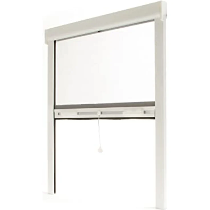 AvosDim Fliegengitter-Rollo, aufrollbar, Luxus, Aluminium, Weiß, 1500 x 2200 mm – Bild 1