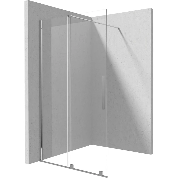Deante Prizma Sliding Walk-in Duschkabine 100x195 cm, schiebbar, Chrom