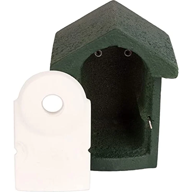 BigDean 2X Nisthöhle aus Holzbeton - Nistkasten für Vögel - Meisen Meisenkasten Einflugloch 32 mm Vogelnistkasten - stabil & wetterfest - Beton Vogelhaus Nisthilfe zum Aufhängen – Bild 4