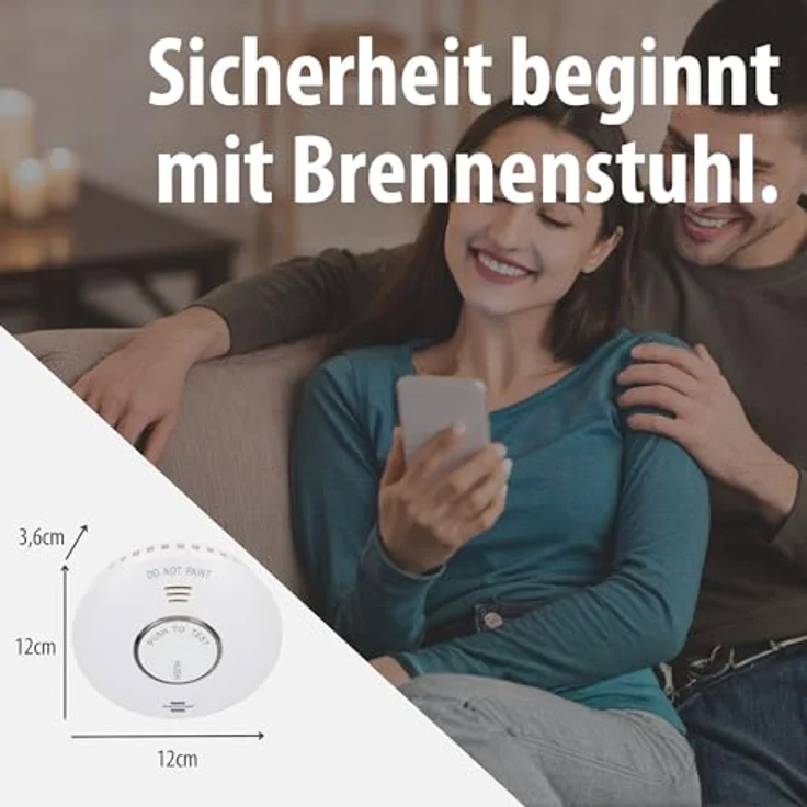 Brennenstuhl Connect RM A 3020, WiFi Rauchwarnmelder mit 85 dB Alarmton, inklusive Befestigungsmaterial – Bild 9