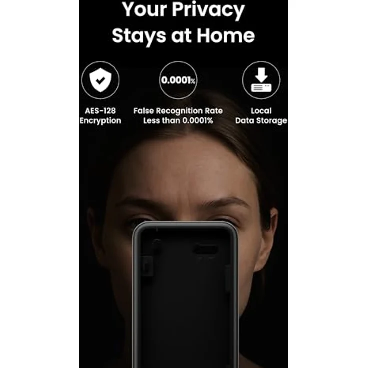 SwitchBot Smart Lock Ultra, Elektronisches Türschloss mit 3D-Gesichtserkennung, Fingerabdruck und mehreren Entsperrmöglichkeiten, WLAN/Matter-kompatibel, für Haustüren ohne Zylindertausch – Bild 3