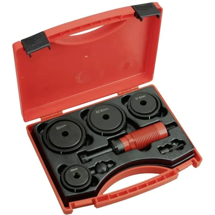 Toolcraft TO-9610281 Stanzeinsätze Ø43-65mm (Rundes Loch) mit kompakter Aufbewahrungsbox – Bild 1