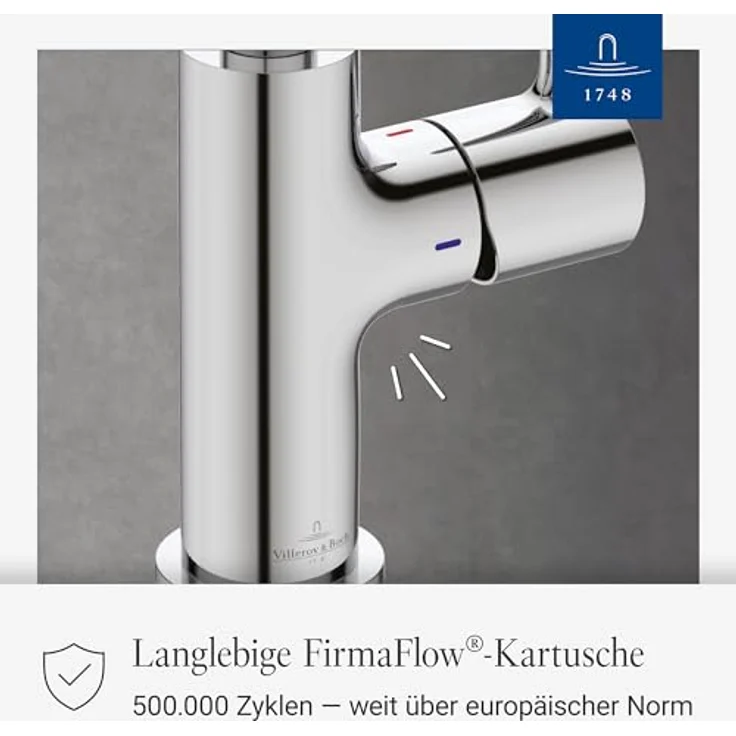 Villeroy & Boch Küchenarmatur Variaro, FirmaFlow® Kartusche, 360° schwenkbarer Auslauf, Schnellmontagesystem, Chrom-Finish – Bild 3