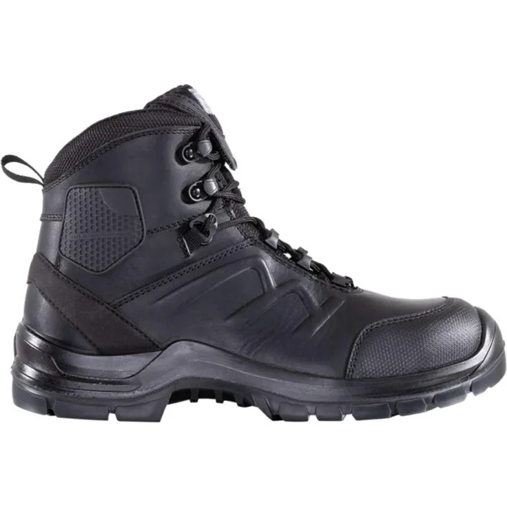 SANTOS Ergo Bau S3 ÜK, Sicherheitsstiefel aus Rindkernleder mit metallfreiem Schnellverschluss und hitzebeständiger PU/Nitril Laufsohle, Größe 39