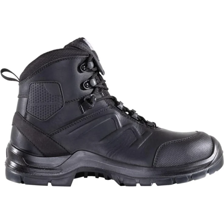 SANTOS Ergo Bau S3 ÜK, Sicherheitsstiefel aus Rindkernleder mit metallfreiem Schnellverschluss und hitzebeständiger PU/Nitril Laufsohle, Größe 39