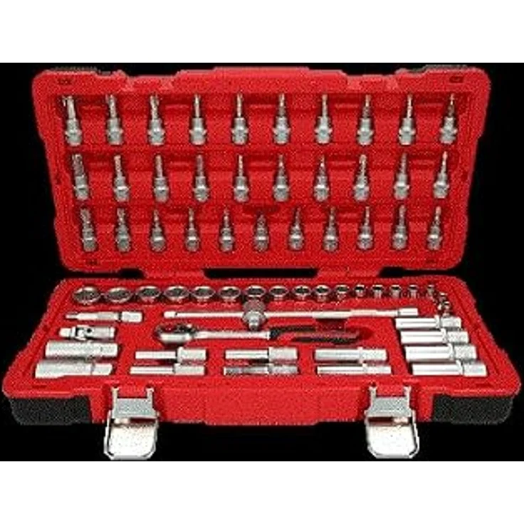 KS Tools Bit- und Steckschlüsselset 3/8", 66-tlg, 6-kant, mit FlankTraction-Profil, Chrom Vanadium, in stabilem Kunststoffkoffer – Bild 6