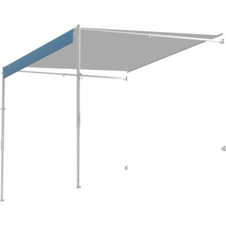 VEVOR Sonnensegel Universal Sichtschutz Wohnmobilmarkise 240 cm, Aluminiumrahmen mit weißer Halterung und blauem Farbverlaufstoff – Bild 9
