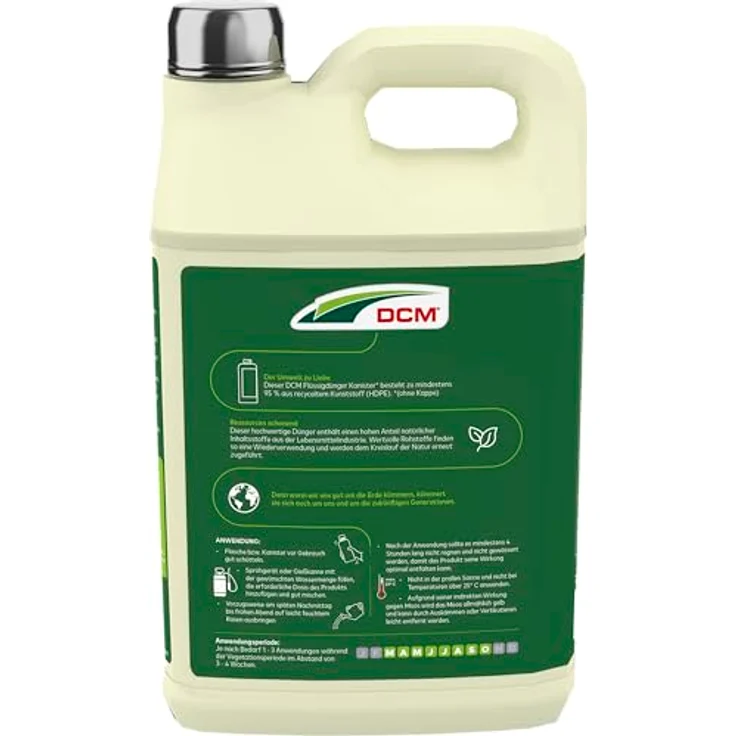 Cuxin DCM Mooslos Grün, flüssiger Rasendünger mit schneller Nährstoffversorgung für 250 qm, 2,5l – Bild 2