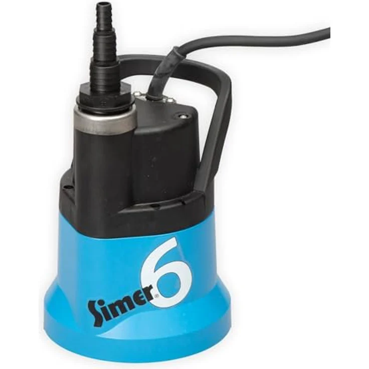 JUNG PUMPEN JUPU JP SCHMUTZWASSERPUMPEOD6601G-06SIMER 6 230V DT.STECKER (OD6601G-06), leistungsstarke Tauchpumpe mit 6 m³/h Fördermenge, Aluminiumgehäuse, flachabsaugend bis 2 mm, IP68 geeignet – Bild 3