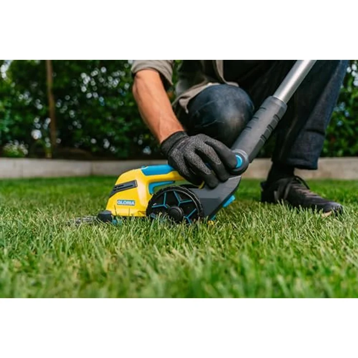Gloria Stiel Grasschere und Strauchschere, für FineCut 18V compact, flexible Griffverlängerung, ergonomischer Führungsgriff, extra große Laufräder, Drive&amp,Cut – Bild 7