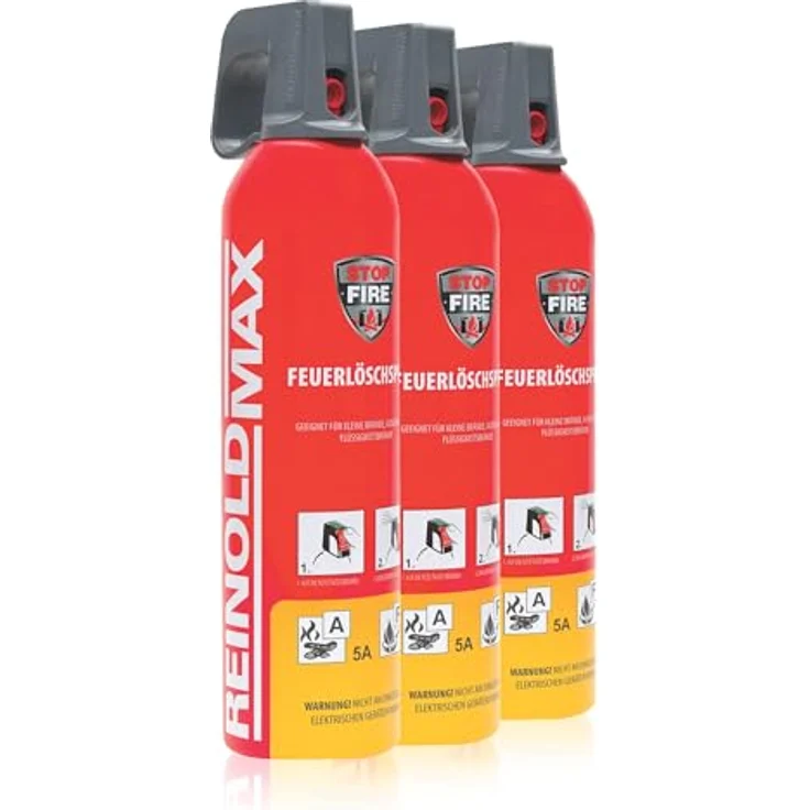 XENOTEC Premium Feuerlöschspray, 3er Set 750ml, Stopfire, wiederverwendbar, geeignet für Fettbrände, biologisch abbaubar, 3 x 750g – Bild 1