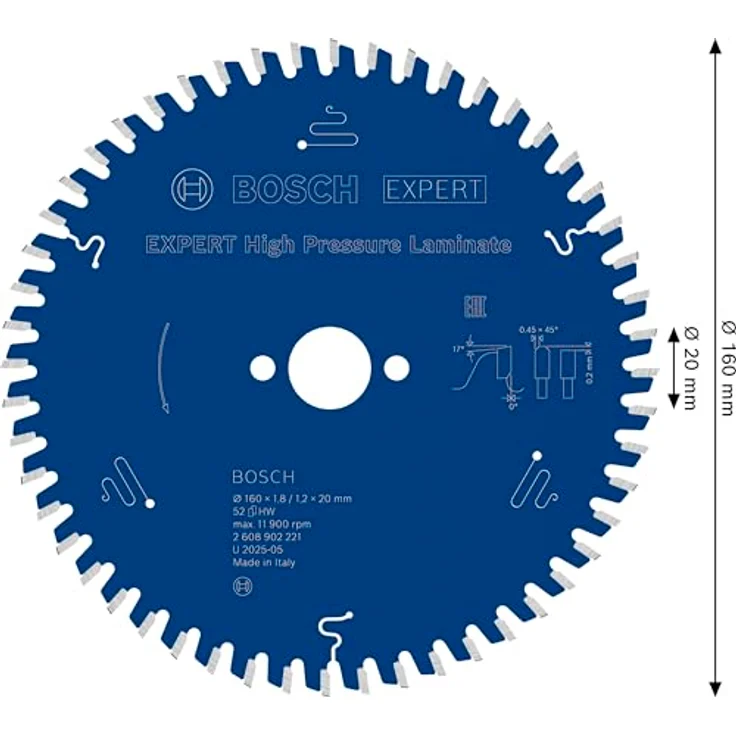 Bosch EXPERT High Pressure Laminate Kreissägeblatt, 160 mm, Z52, für Hochdruck-Schichtpressstoffplatten – Bild 3